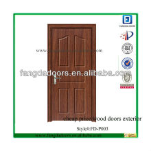 Fangda alta qualidade preço barato portas de madeira exterior